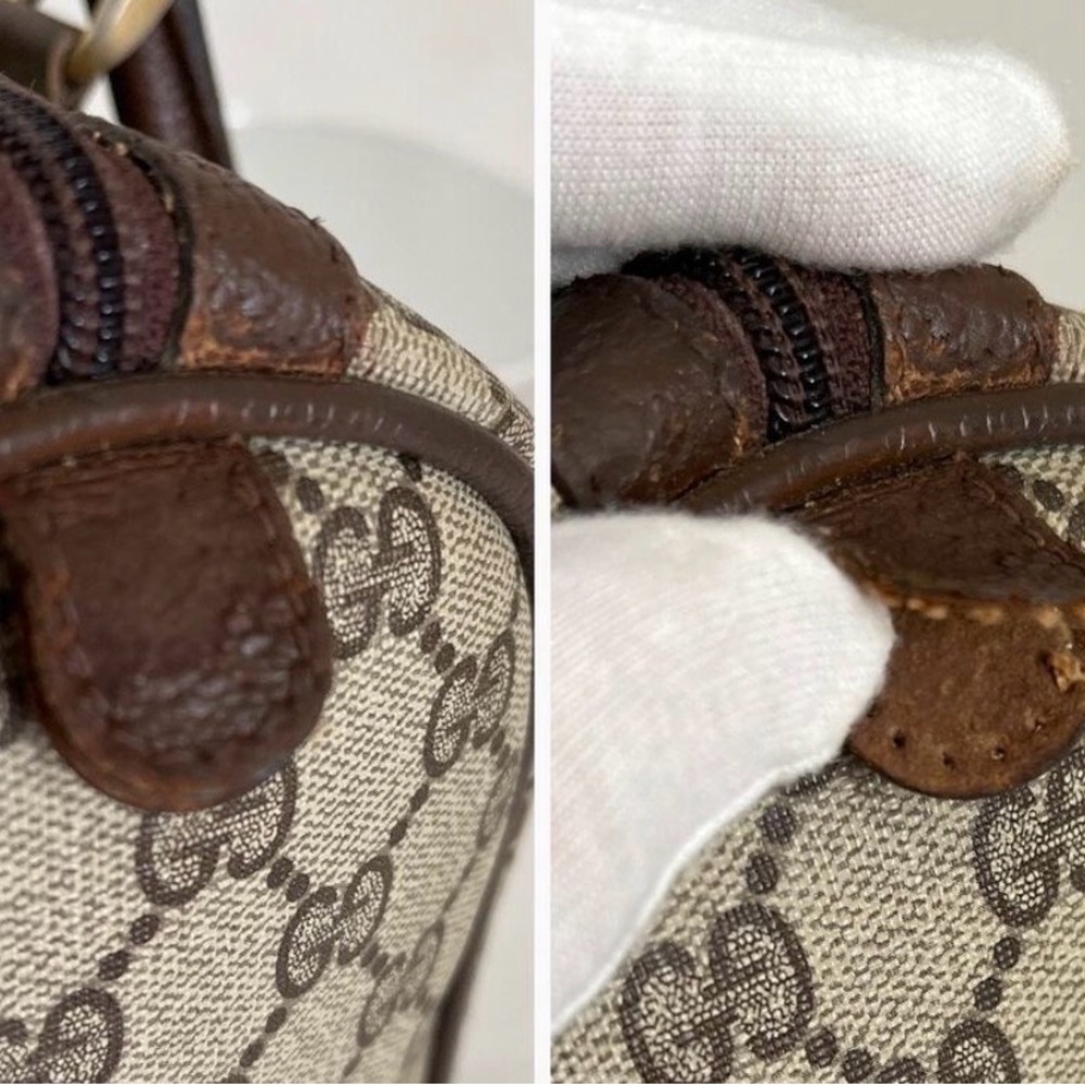 โจ Vintage Gucci GG Supreme Web Boston Bag - Sherry Line โจ - Picture 10 of 11